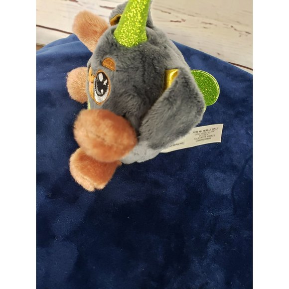 Zuru Rainbocorns Black Plush Puppy Dog Green Heart Stuffed Animal 5 inch - Picture 7 of 8